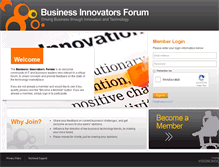Tablet Screenshot of businessinnovatorsforum.com